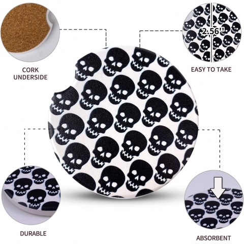 SKENOY Ara i Bardak Altl (Skull, 4 Adet)