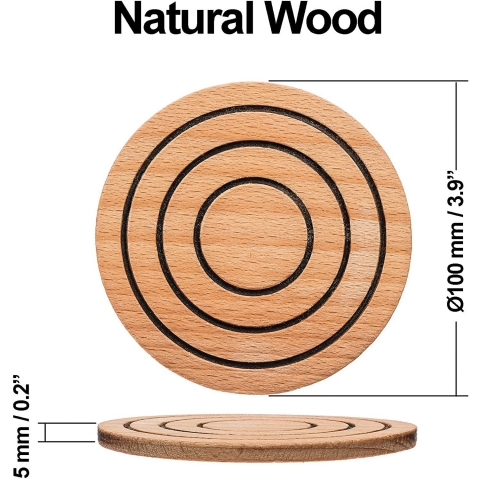 Land of Wood Ahap Bardak Altl (Kahverengi, 6 Adet)