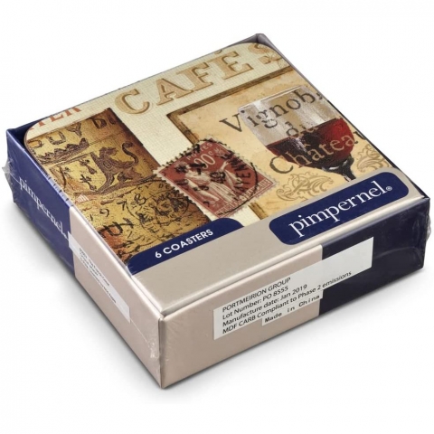 Pimpernel Tahta Bardak Altl (Wine, 6 Adet)
