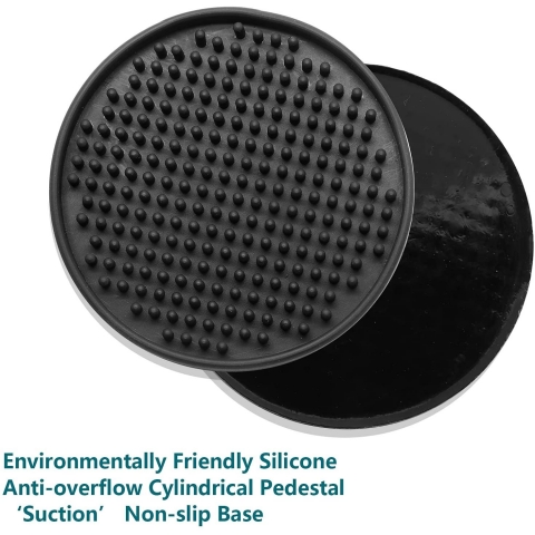 Bonsicoky Silikon Bardak Altl��� (Siyah, 6 Adet)