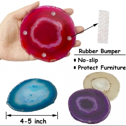 RXSTONES Dekoratif Bardak Altl(Renkli, 4 Adet)