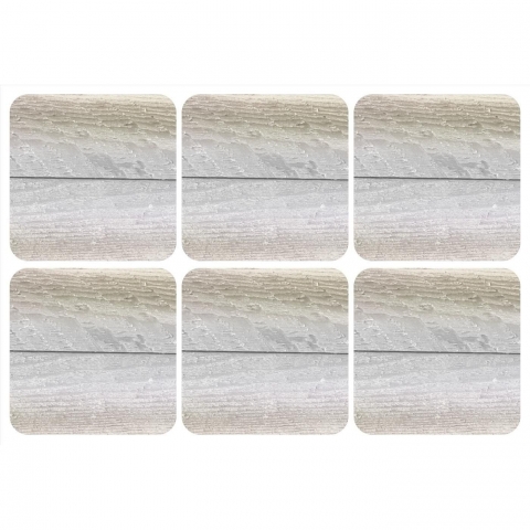 Pimpernel Tahta Bardak Altl (Driftwood/Beyaz, 6 Adet)