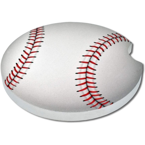 Elektroplate Baseball Dekoratif Bardak Altl (Beyaz, 2 Adet)