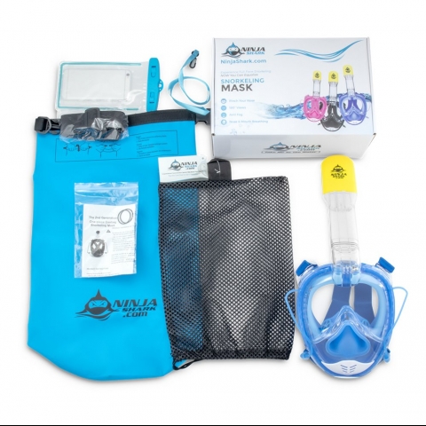 Ninja Shark Snorkel Mask Tm Yz Panaromik nolkel