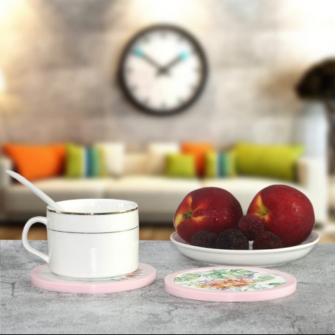 HcAmierte Seramik Bardak Altl (Pembe, 6 Adet)