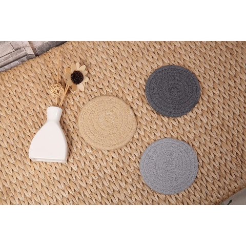 SHCMSADO Pamuk Bardak Altl���(Renkli, 6 Adet)