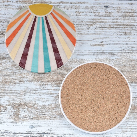 Greenline Goods Seramik Bardak Altl��� (G�ne�, 4 Adet)