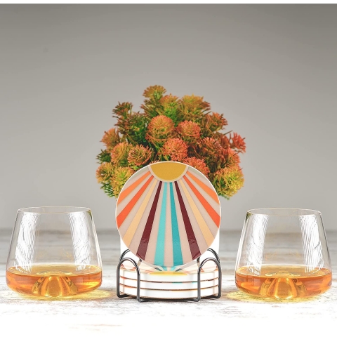 Greenline Goods Seramik Bardak Altl��� (G�ne�, 4 Adet)