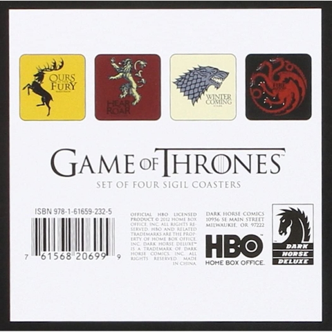 Dark Horse Deluxe Game Of Thrones Bardak Altl (Renkli, 4 adet)