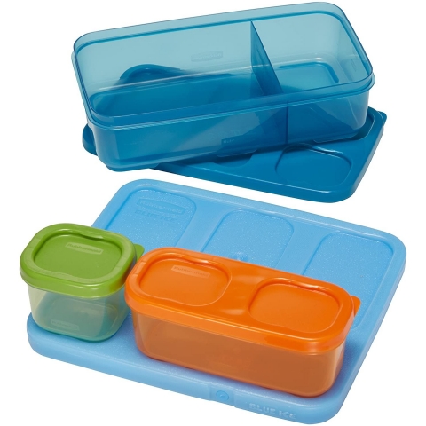 Rubbermaid LunchBlox Blmeli Beslenme Kutusu (Mavi)