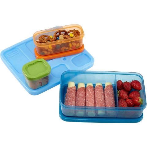 Rubbermaid LunchBlox Blmeli Beslenme Kutusu (Mavi)