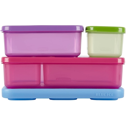 Rubbermaid LunchBlox Blmeli Beslenme Kutusu (Renkli)