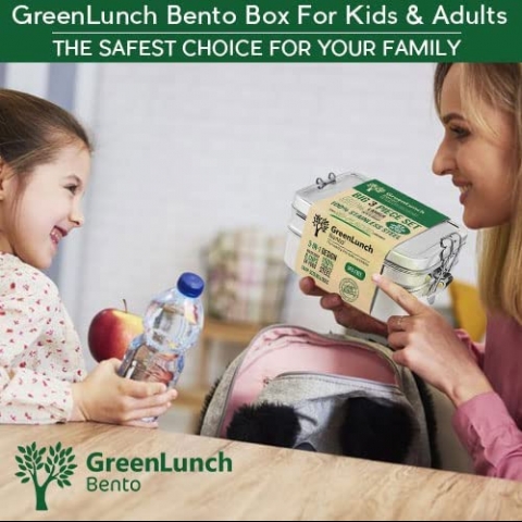 GreenLunch Bento Paslanmaz elik Beslenme Kutusu (Gri)