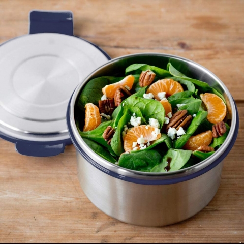 LunchBots Bowl Paslanmaz elik Belenme Kutusu (6Cup, Lacivert)