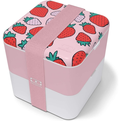 MONBENTO Beslenme Kutusu (Large, ilek Desenli)