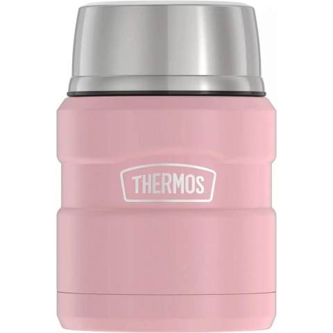 THERMOS Paslanmaz elik Yemek Termosu(470ml, Pembe)