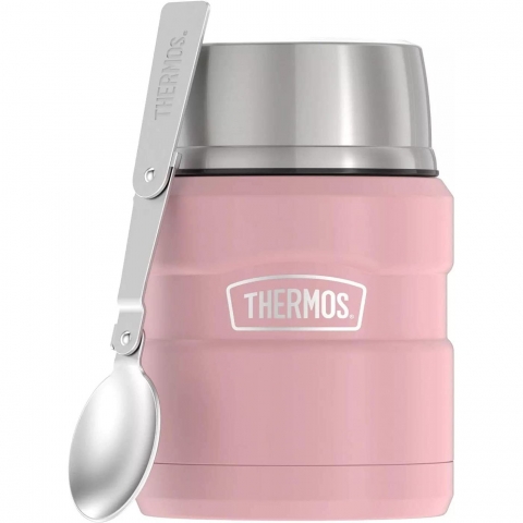 THERMOS Paslanmaz elik Yemek Termosu(470ml, Pembe)