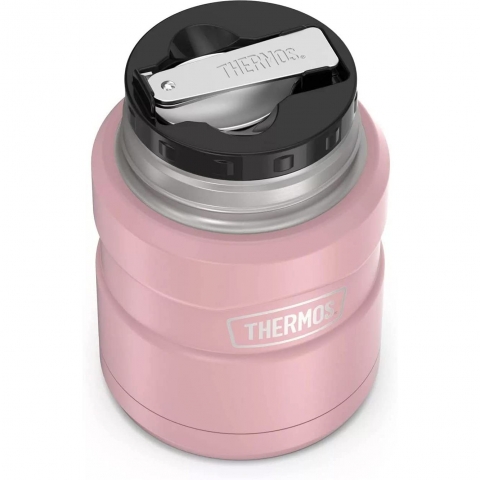 THERMOS Paslanmaz elik Yemek Termosu(470ml, Pembe)