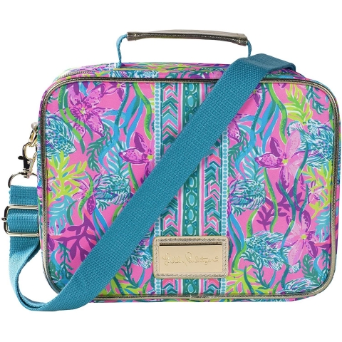 Lilly Pulitzer Termal Yemek antas(Pembe/Yeil)