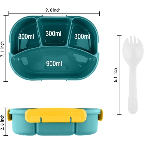 HSYTEK B�lmeli Beslenme Kutusu(Ye�il/Sar�)