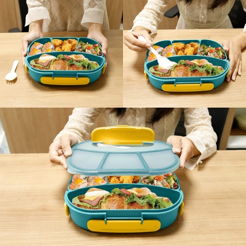 HSYTEK B�lmeli Beslenme Kutusu(Ye�il/Sar�)