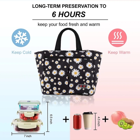 KEXGX Yal�t�ml� Beslenme �antas� (Papatya Desenli)