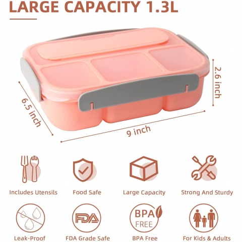 Swkien B�lmeli Beslenme Kutusu (Pembe)
