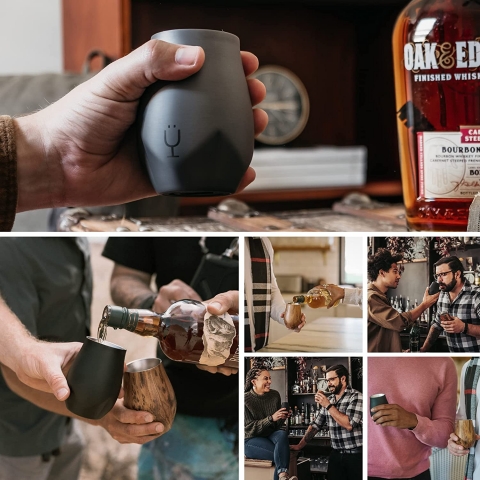 BrMate NOS'R Paslanmaz �elik Viski Barda�� Termosu (Green, 200ml)