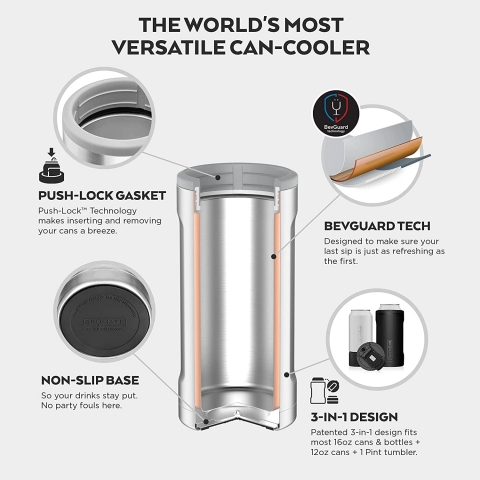 BrMate Hopslator Tro Paslanmaz �elik Kutu ��ece�i Termosu (Black)