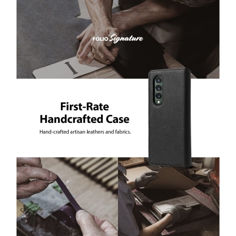 Rin gke Folio Galaxy Z Fold 3 Ultra Deri Klf