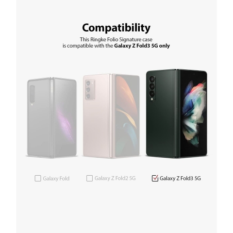 Rin gke Folio Galaxy Z Fold 3 Ultra Deri Klf