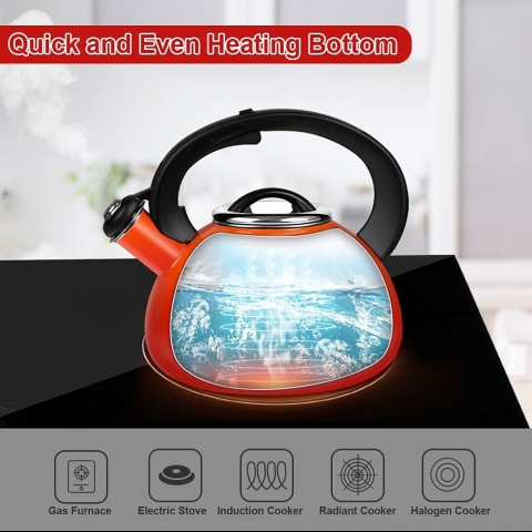 Aidea Seramik Ses kartan Ddkl Kettle (Turuncu)