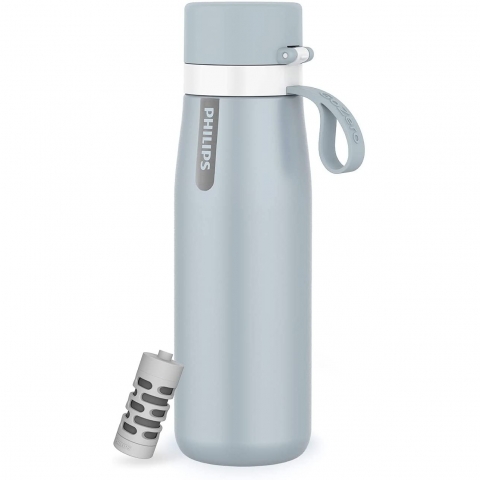 Philips Water GoZero Paslanmaz elik Matara (Ak Mavi, 550ml)