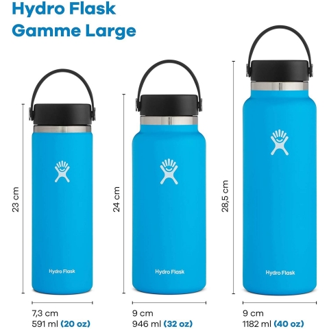 Hydro Flask Paslanmaz elik Su iesi (590ml, Beyaz)