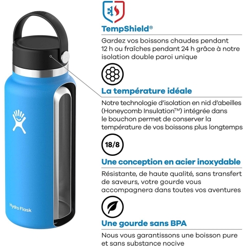 Hydro Flask Paslanmaz elik Su iesi (590ml, Beyaz)