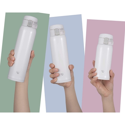 Zojirushi Paslanmaz elik Termos (480ml, Beyaz)