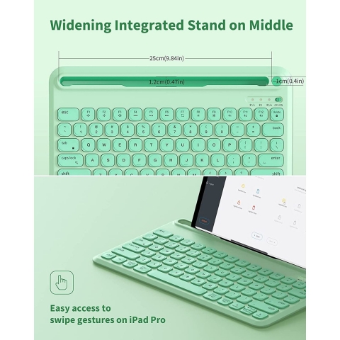 seenda Tablet İçin Kablosuz Klavye (Yeşil)