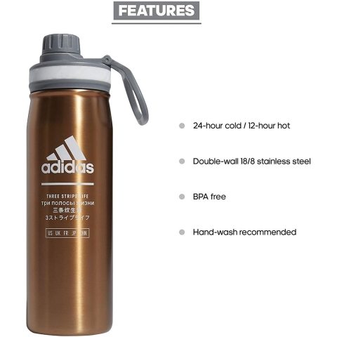 adidas Paslanmaz �elik Su �i�ei (600ml, Bak�r)