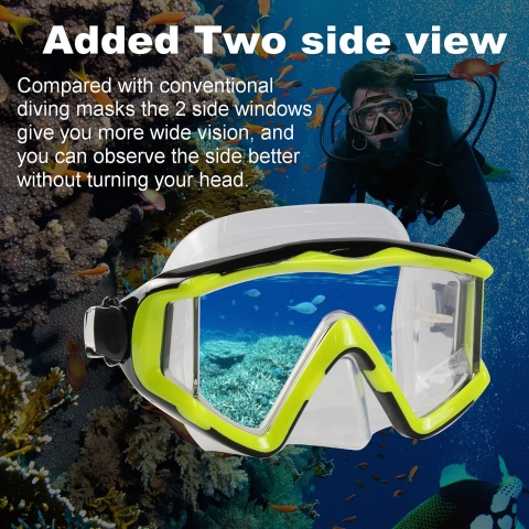 AQUA A DIVE SPORTS norkel Set (Beyaz/Sar)