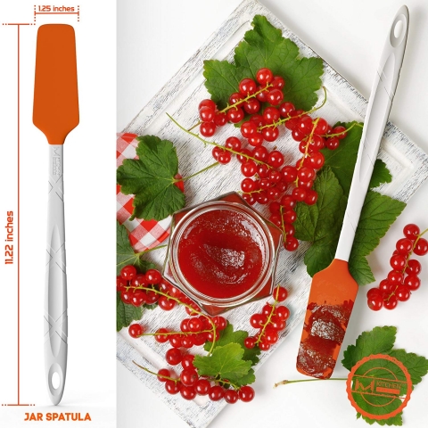 M KITCHEN WORLD Silikon Spatula Seti ( 4 Adet) (Turuncu)