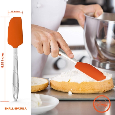 M KITCHEN WORLD Silikon Spatula Seti ( 4 Adet) (Turuncu)