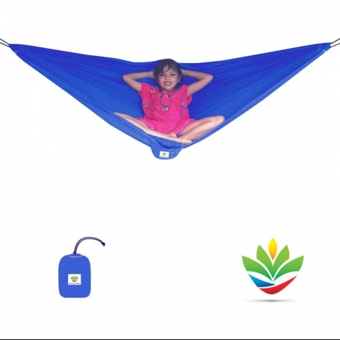 Hammock Bliss Tek Kiilik Pamuklu Hamak (Mavi)