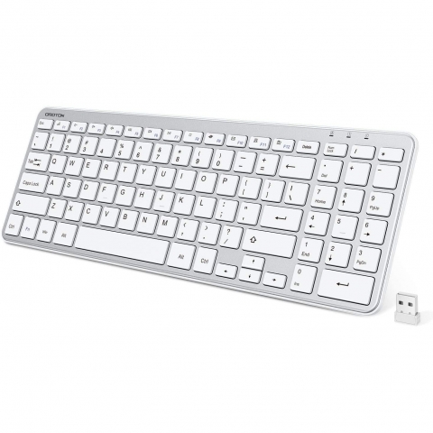OMOTON WK002 Bluetooth Klavye (Gümüş)