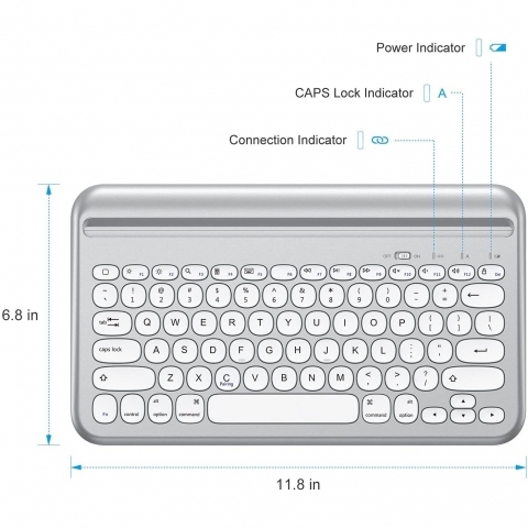 OMOTON iPad in Bluetooth Klavye