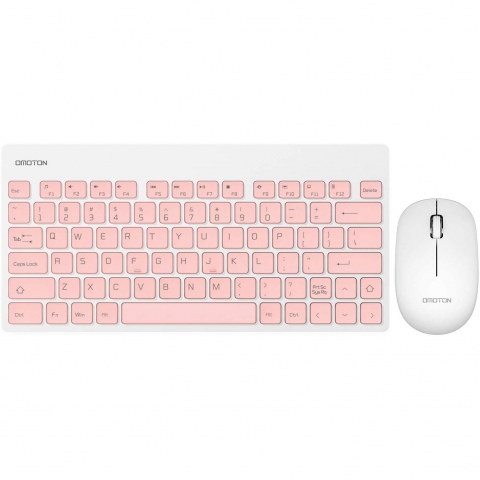 OMOTON WK202 Bluetooth Klavye ve Mouse Seti (Pembe)