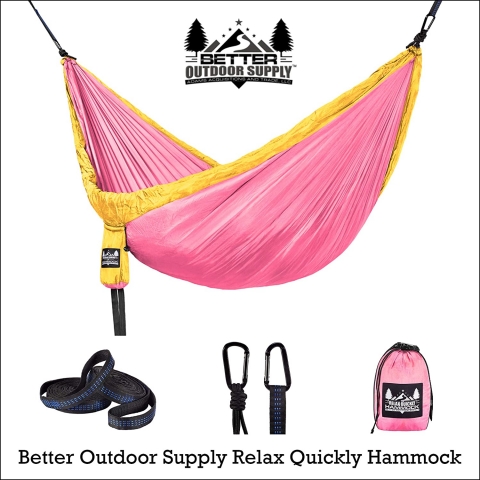 BETTER OUTDOOR ift Kiilik Kuma Hamak (Pembe)