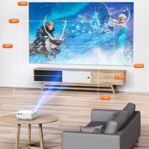 HOMPOW  T20 Mini Projeksiyon Cihaz�