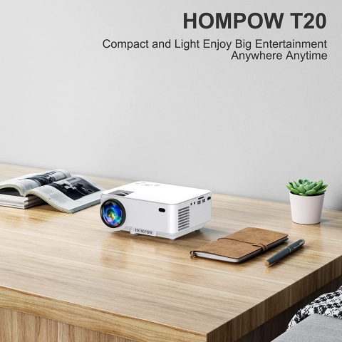 HOMPOW  T20 Mini Projeksiyon Cihaz�