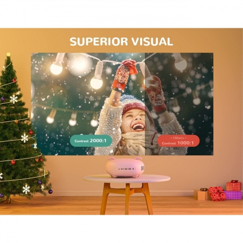 Anpiu 1080P Destekli Mini Projeksiyon Cihaz