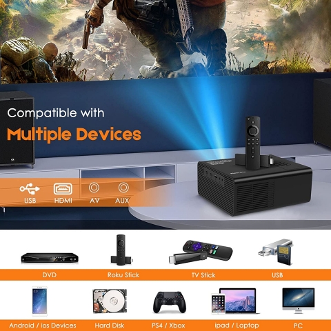 ManyBox V503 Mini Projeksiyon Cihaz�(1080P)